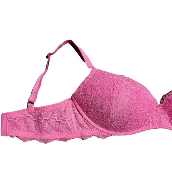 NWT Victoria's Secret Dream Angels Full Coverage No Wire Lace Bra Pink Berry 38D - Picture 5 of 13